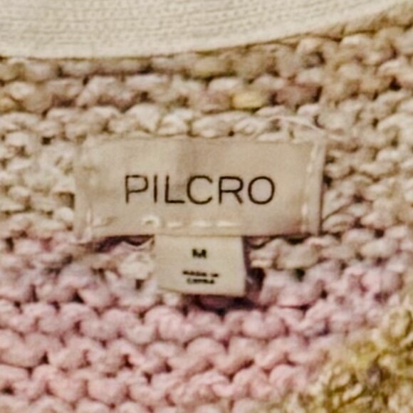 Pilcro sz M Crew Neck Knitted Tank Top Pastel Multi Sleeveless Sweater Vest - Picture 6 of 8